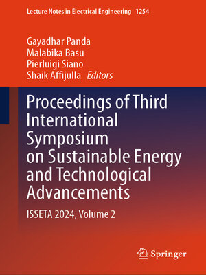 cover image of Proceedings of Third International Symposium on Sustainable Energy and Technological Advancements